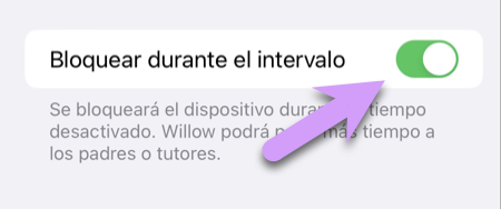 Bloquear un iPhone: Habilitar 'Bloquear durante el intervalo'