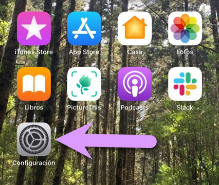 Bloquear un iPhone: a aplicación principal de Configuración