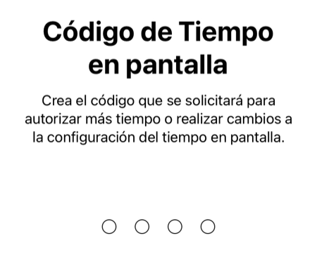 Bloquear un iPhone: cuando se le solicite, elija una contraseña única para proteger Screen Time