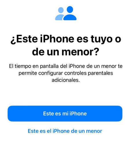 Bloquear un iPhone: Qué hacer cuando te pregunta '¿Este iPhone es para ti o para tu hijo?'