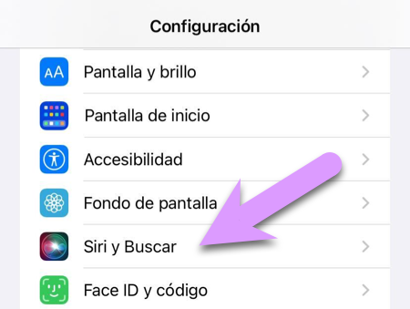 Bloquear un iPhone: Siri y configuración de búsqueda