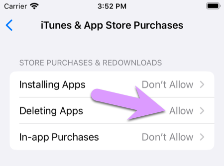 five things you forgot locking down your kids iPhone: temporarily allow deleting apps