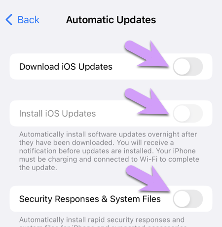 five things you forgot locking down your kids iPhone: disable automatic iOS software updates