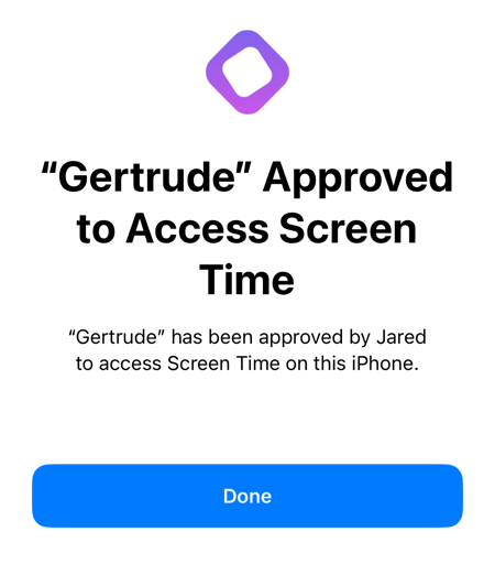 <b>7)</b> You should see a message like this—click 'Done'